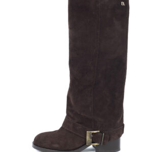 Babouche Aysha 2-Dark brown laars